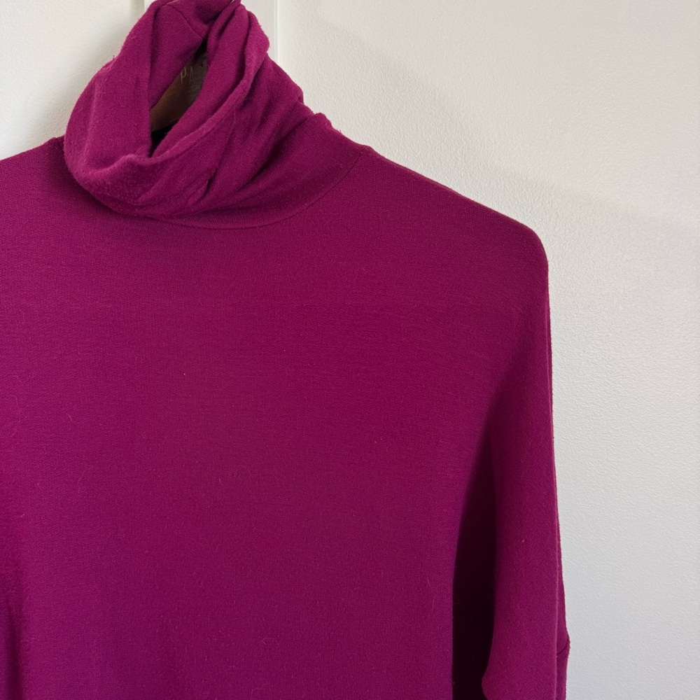 Madison & Berkley Berry Oversize Turtleneck Top XS - Picture 3 of 10